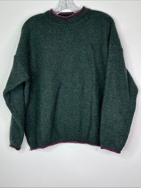 Vintage Winona Green Wool Crewneck Sweater Women's 2X
